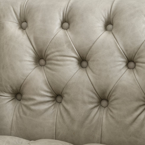 Gustave Premium Leather Swivel Armchair - Light Gray Modern Swivel Chair | Swivel Accent Chairs | Kinwell Furniture | Swivel Armchairs