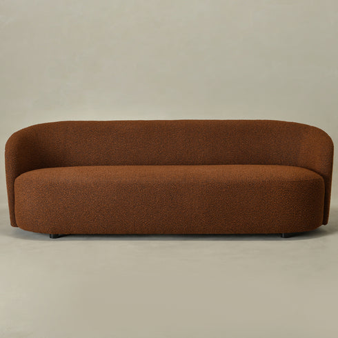 Everitte Bouclé 3-Seater Sofa - Brown 3 Seater Sofa | Three Seater Couch | Kinwell Furniture | Modern 3 Seater Sofas