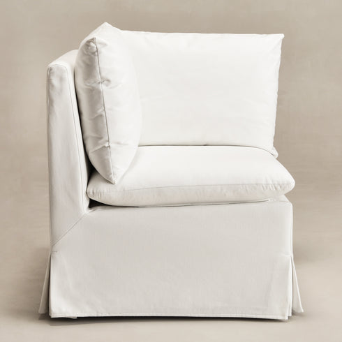 Nelly Performance Corner Banquette Chair - White Modern Corner Banquette Chair | Corner Banquette Seating | Kinwell Furniture | Modular Dining Banquette