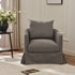 Eliza Slipcover Swivel Barrel Chair – Gray Swivel Armchair | Washable Slipcover Chair | Kinwell Furniture | Cozy Lounge Chair
