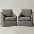 Charles Slipcover Swivel Barrel Chair – Slate Gray Modern Swivel Chair | Slipcover Swivel Chairs | Kinwell Furniture | Swivel Armchairs