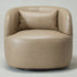Ashlie Faux Leather Swivel Chair - Khaki Swivel Armchair | Faux Leather Accent Chairs | Kinwell Furniture | Modern Swivel Chairs