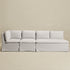 Nelly Performance L-Shape Banquette - Light Gray Modern L-Shape Banquette | L-Shape Banquette Seating | Kinwell Furniture | Modular Dining Banquette Set