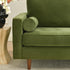 Tiziano Tufted 2-Piece Sectional Sofa – Green Velvet Reversible Chaise Couch with Accent Pillows | Mid-Century Modern L-Shaped Sofa | Kinwell Furniture