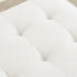 Tiziano Tufted Ottoman – Linen Rectangular Footrest & Accent Seat | Mid-Century Upholstered Pouf | Ivory Ottoman