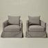 Eliza Slipcover Swivel Barrel Chair – Gray Swivel Armchair | Washable Slipcover Chair | Kinwell Furniture | Cozy Lounge Chair