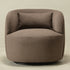 Ashlie Chenille Swivel Barrel Chair - Teddy Brown Modern Swivel Chair | Swivel Accent Chairs | Kinwell Furniture | Swivel Armchairs