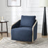 Barnett Swivel Barrel Chair - Navy Modern Swivel Chair | Swivel Accent Chairs | Kinwell Furniture | Swivel Armchairs