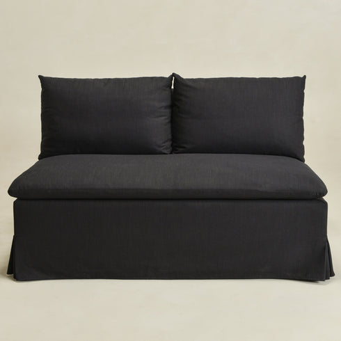 Nelly Performance Bench Banquette - Black Modern Banquette Bench | Dining Benches & Banquettes | Kinwell Furniture | Upholstered Banquette Bench