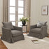 Eliza Slipcover Swivel Barrel Chair – Gray Swivel Armchair | Washable Slipcover Chair | Kinwell Furniture | Cozy Lounge Chair