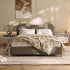 Dorothy Linen Platform Bed with Headboard – Teddy Brown Modern Upholstered Queen Bed Frame | Platform Beds | Kinwell Furniture | Bedroom Bed Frame