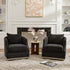 Minerva Swivel Barrel Chair - Black Modern Swivel Chair | Swivel Accent Chairs | Kinwell Furniture | Swivel Armchairs