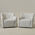 Vestie Chenille Swivel Barrel Chair - GrayGreen Modern Swivel Chair | Swivel Accent Chairs | Kinwell Furniture | Swivel Armchairs