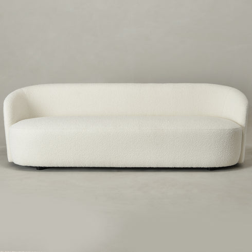 Everitte Bouclé 3-Seater Sofa - White 3 Seater Sofa | Three Seater Couch | Kinwell Furniture | Modern 3 Seater Sofas