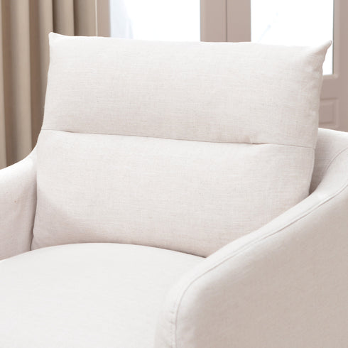 Clara Linen Slipcover Swivel Chair