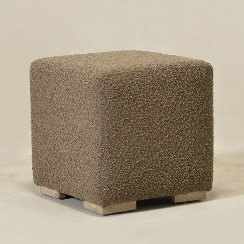Ida Bouclé Square Ottoman