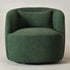 Ashlie Bouclé Swivel Barrel Chair - Green Modern Swivel Chair | Swivel Accent Chairs | Kinwell Furniture | Swivel Armchairs