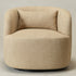 Ashlie Linen Swivel Barrel Chair - Wheat Modern Swivel Chair | Swivel Accent Chairs | Kinwell Furniture | Swivel Armchairs