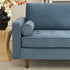 Tiziano Tufted 3-Seater Sofa – Blue Velvet Couch with Accent Pillows | Mid-Century Modern Sofa | Kinwell Furniture