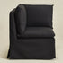 Nelly Performance Corner Banquette Chair - Black Modern Corner Banquette Chair | Corner Banquette Seating | Kinwell Furniture | Modular Dining Banquette