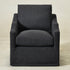 Charles Slipcover Swivel Barrel Chair – Black Modern Swivel Chair | Slipcover Swivel Chairs | Kinwell Furniture | Swivel Armchairs