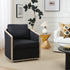 Claude Performance Linen Fabric Swivel Chair - Modern Swivel Chair | Swivel Accent Chairs | Kinwell Furniture | Swivel Armchairs