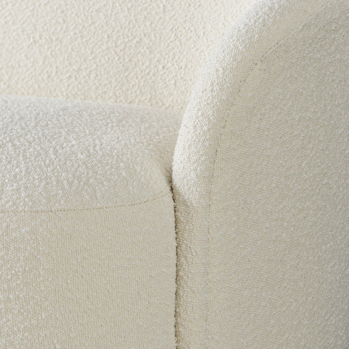 Everitte Bouclé 3-Seater Sofa - White 3 Seater Sofa | Three Seater Couch | Kinwell Furniture | Modern 3 Seater Sofas