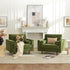 Tiziano Tufted Armchair – Green Velvet Accent Chair with Pillows | Mid-Century Lounge Chair | Kinwell Furniture