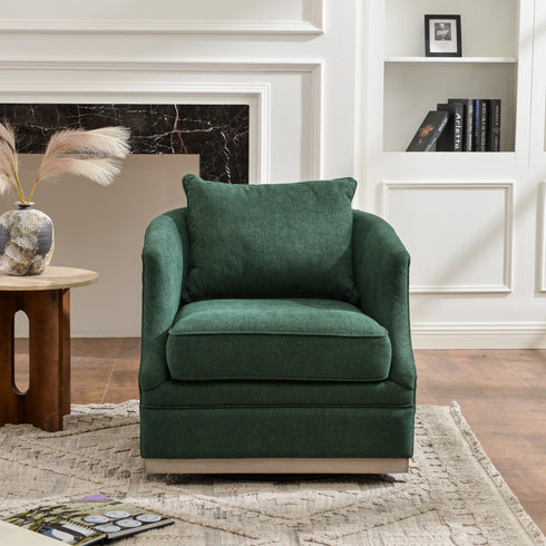 Minerva Swivel Barrel Chair - Green Modern Swivel Chair | Swivel Accent Chairs | Kinwell Furniture | Swivel Armchairs