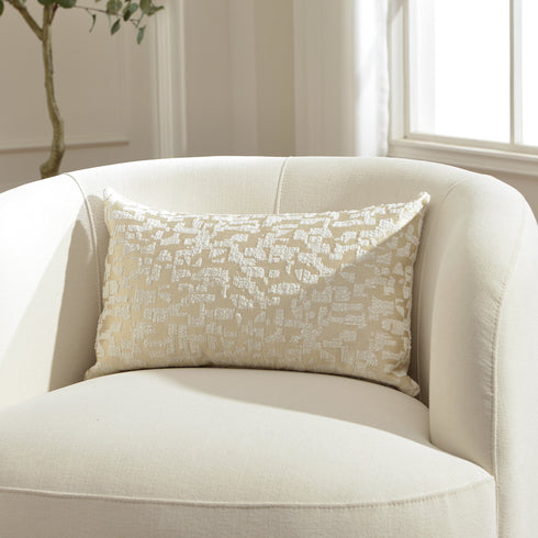 Kenneth Two-Tone Textured Throw Pillow