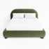 Harriet Velvet Bed Frame with Headboard – Olive Green Upholstered Platform Bed | King Size | Kinwell Furniture
