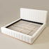 Agnes Linen Platform Bed - Beige / Gray Upholstered Bed | Queen & King Platform Beds | Kinwell Furniture | Modern Linen Bed Frames