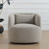 Ashlie Bouclé Swivel Barrel Chair - Taupe Modern Swivel Chair | Swivel Accent Chairs | Kinwell Furniture | Swivel Armchairs