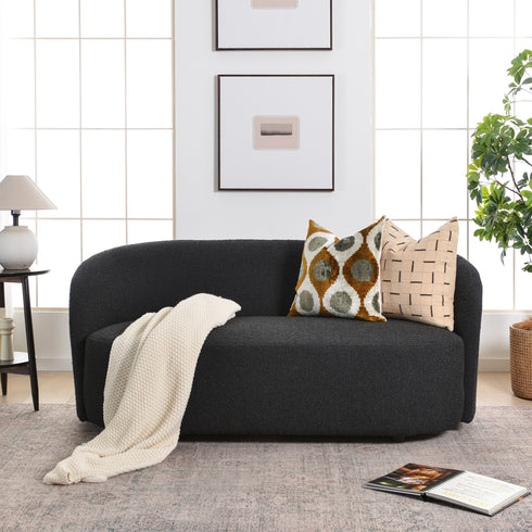 Everitte Bouclé Loveseat Sofa | Fabric Loveseat Couch | Kinwell Furniture | Modern Loveseats & Comfortable Loveseat Sofa