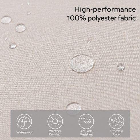 Ranu Extra Thick Outdoor Cushion Set – Beige Patio Chair Cushions | Outdoor Seat & Back Cushions | Weather-Resistant Outdoor Cushions | Kinwell Furniture