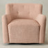 Vestie Chenille Swivel Barrel Chair - Pink Modern Swivel Chair | Swivel Accent Chairs | Kinwell Furniture | Swivel Armchairs