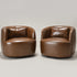 Ashlie Leather Swivel Barrel Chair