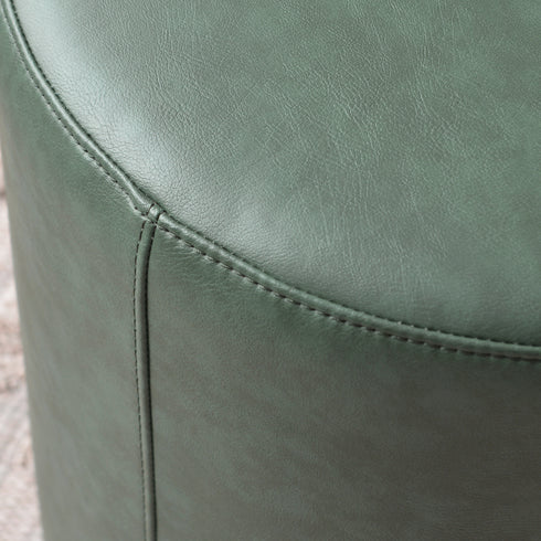 Elof Faux Leather Ottoman - Chic Accent Ottoman | 18” and 24” Sizes | Kinwell Furniture | Functional Living Room Piece