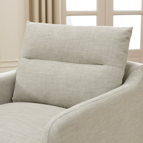 Clara Linen Slipcover Swivel Chair