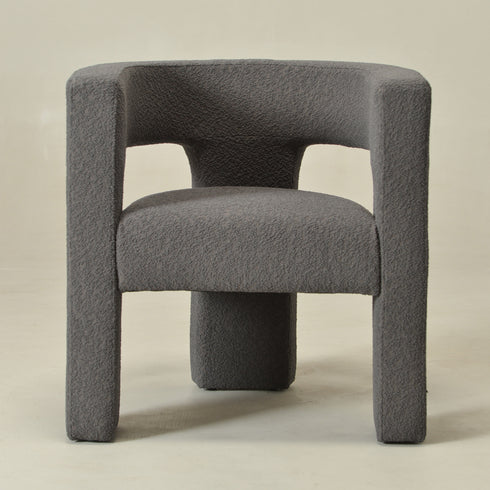 Herbert Modern Bouclé Armchair - Gray Accent Chair | Decorative Accent Chairs | Kinwell Furniture | Modern Accent Chairs