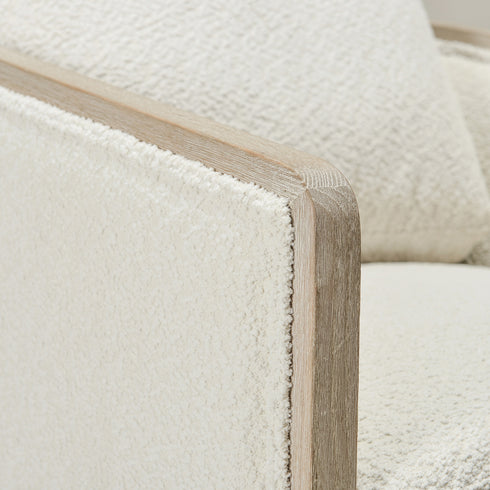 Claude Bouclé Swivel Barrel Chair - Cozy Modern Swivel Chair | Swivel Accent Chair for Living Room | Kinwell Furniture | Swivel Armchair with Bouclé Fabric