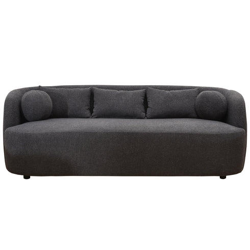 Ashlie Bouclé 3-Seater Sofa - Dark Grey 3 Seater Sofa | Three Seater Couch | Kinwell Furniture | Modern 3 Seater Sofas