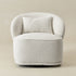 Laura Bouclé Swivel Barrel Chair - Cream Modern Swivel Chair | Swivel Accent Chairs | Kinwell Furniture | Swivel Armchairs