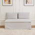 Nelly Performance Bench Banquette - Light Gray Modern Banquette Bench | Dining Benches & Banquettes | Kinwell Furniture | Upholstered Banquette Bench