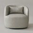 Ashlie Leather Swivel Barrel Chair - Light Gray Modern Swivel Chair | Swivel Accent Chairs | Kinwell Furniture | Swivel Armchairs