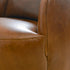Ashlie Leather Swivel Barrel Chair - Brown Modern Swivel Chair | Swivel Accent Chairs | Kinwell Furniture | Swivel Armchairs