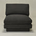 Montyne Armless Bouclé Chair - Dark Gray Upholstery | Charcoal Gray Accent Chair | Kinwell Furniture | Mid-century Modern Style