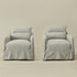 Clara Linen Slipcover Swivel Chair