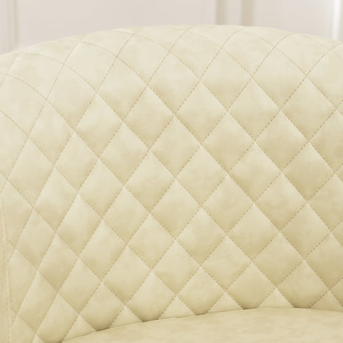 Logan Faux Leather Tufted Swivel Club Chair - Modern Swivel Chair | Swivel Accent Chairs | Kinwell Furniture | Swivel Armchairs