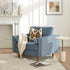 Tiziano Tufted Armchair – Blue Velvet Accent Chair with Pillows | Mid-Century Lounge Chair | Kinwell Furniture